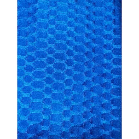 Royal Blue Textured Honeycomb Leggings Large Yoga Workout Pants Scrunch Butt Gym - Picture 4 of 5